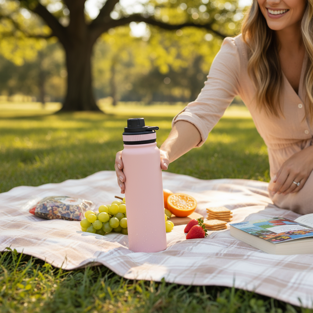 Garrafa Térmica Flow Rosa